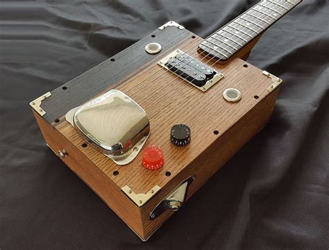 how to make a 6 string electric cigar box guitar|cigar box guitar tuning standard.